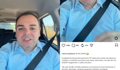 13º já caiu na conta: Roberto Cidade confirma pagamento e divulga calendário dos salários de julho