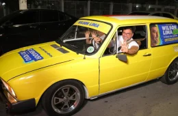 A bordo de Brasília amarela, Wilson Lima leva número 444 às ruas de Manaus