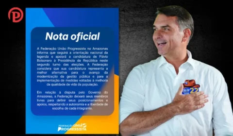 União Progressista no Amazonas declara apoio a Flávio Bolsonaro e libera membros na disputa pelo Governo