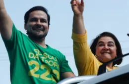 Alberto Neto e Maria do Carmo realizam carreata por Manaus na véspera da eleição