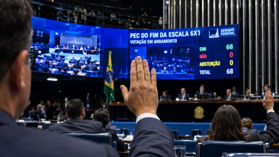 Senado aprova fim da escala 6×1 com 75 votos favoráveis e prevê redução da jornada de trabalho