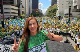 Débora Menezes participa de grande ato nacional da direita na Avenida Paulista